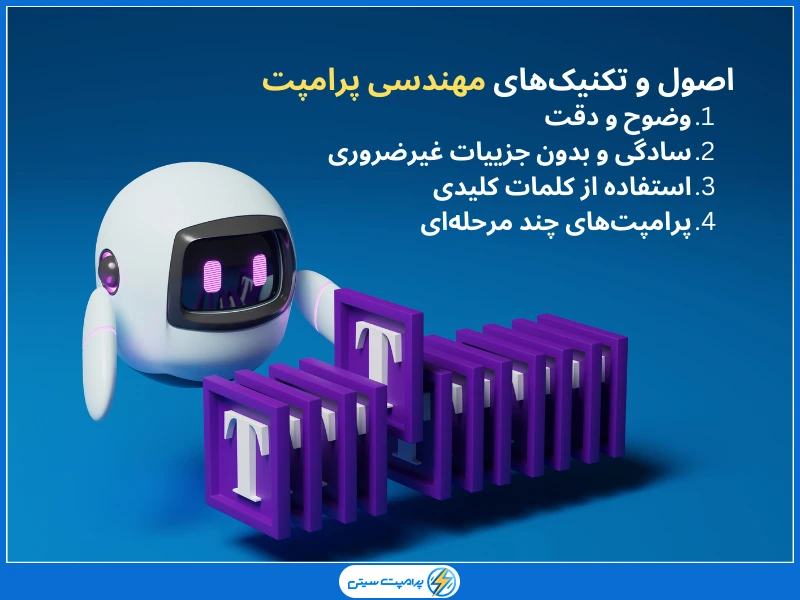 برای طراحی یک پرامپت مؤثر، باید به چند اصل اساسی توجه کرد.